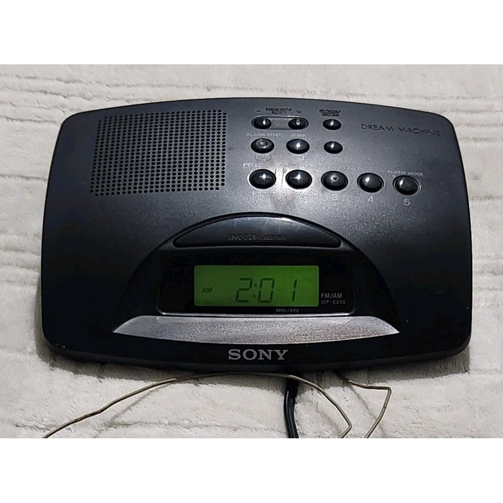 SONY Dream Machine Digital‎ AM/FM Clock Radio (ICF-C233) Tested and Works Great